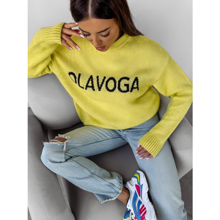 SWETER OVERSIZOWY OLAVOGA COFFEE LIME