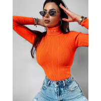 SWETER PRĄŻKOWANY OLAVOGA LAOS ORANGE