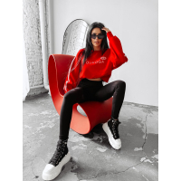 BLUZA DRESOWA DAMSKA LAMPASY OLAVOGA BRAINY RED