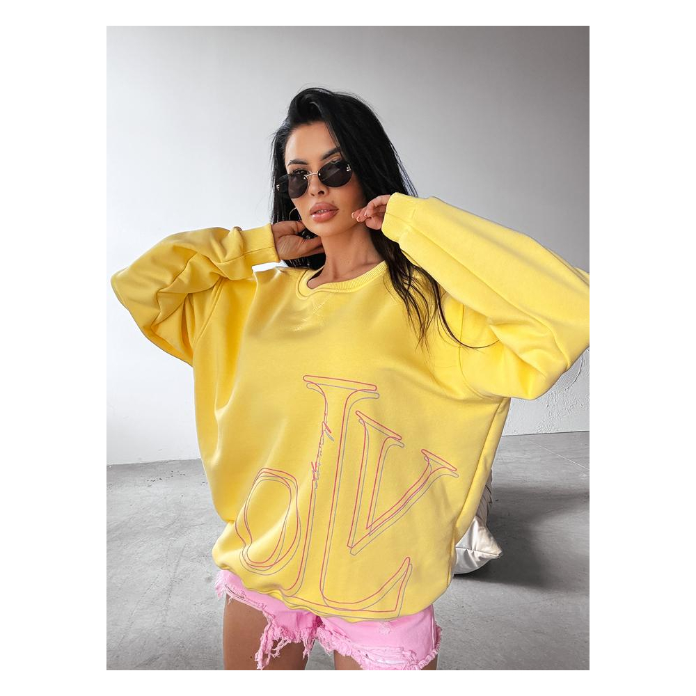 BLUZA DRESOWA DAMSKA OVERSIZE APLOMB YELLOW