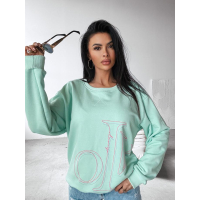 BLUZA DRESOWA DAMSKA OVERSIZE APLOMB MINT