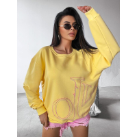 BLUZA DRESOWA DAMSKA OVERSIZE APLOMB YELLOW