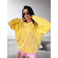 BLUZA DRESOWA DAMSKA OVERSIZE APLOMB YELLOW