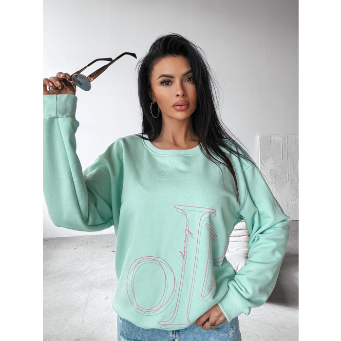 BLUZA DRESOWA DAMSKA OVERSIZE APLOMB MINT