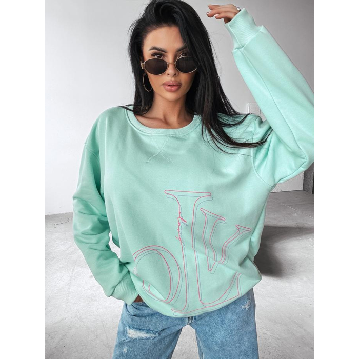 BLUZA DRESOWA DAMSKA OVERSIZE APLOMB MINT