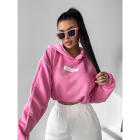 BLUZA DRESOWA DAMSKA OVERSIZE OLAVOGA DIDACTIC PINK