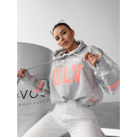 BLUZA DRESOWA DAMSKA OVERSIZE OLAVOGA GRAPE GRAY