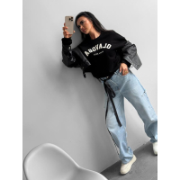 BLUZA DRESOWA DAMSKA OVERSIZE OLAVOGA MARI BLACK