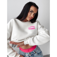 BLUZA DRESOWA DAMSKA OVERSIZE OLAVOGA MUTTI ECRU