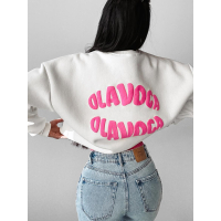 BLUZA DRESOWA DAMSKA OVERSIZE OLAVOGA MUTTI ECRU