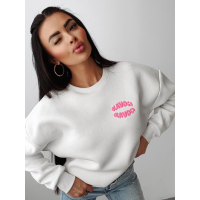 BLUZA DRESOWA DAMSKA OVERSIZE OLAVOGA MUTTI ECRU
