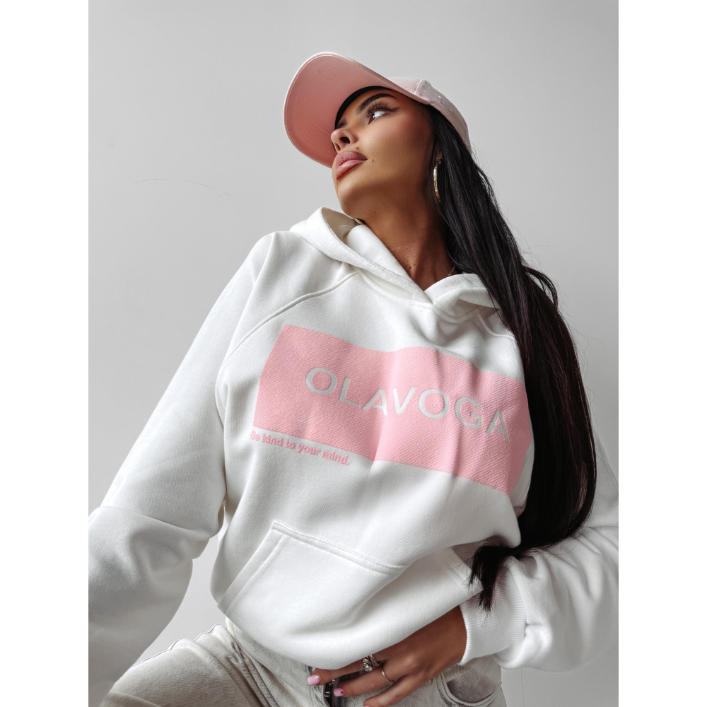 BLUZA DRESOWA DAMSKA OVERSIZE OLAVOGA SWEET ROLL ECRU