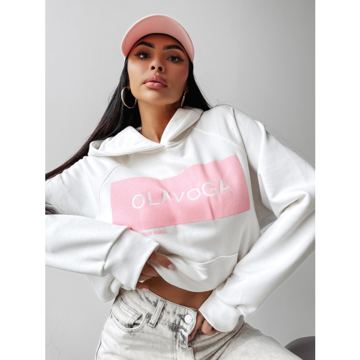 BLUZA DRESOWA DAMSKA OVERSIZE OLAVOGA SWEET ROLL ECRU