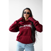 BLUZA DRESOWA DAMSKA OVERSIZE OLAVOGA RHODE BORDO