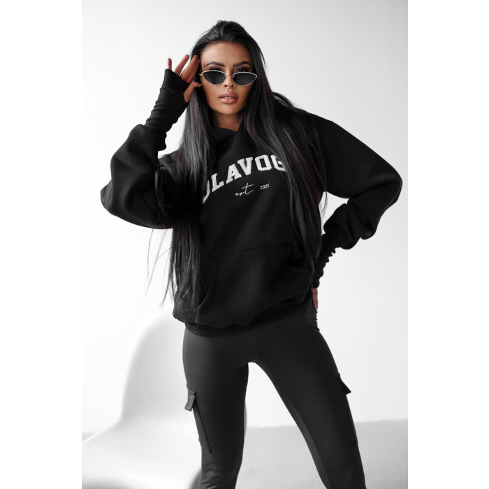 BLUZA DRESOWA DAMSKA OVERSIZE OLAVOGA TRODE BLACK