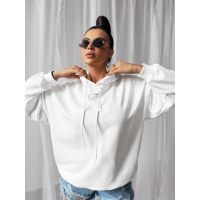 BLUZA DRESOWA DAMSKA OVERSIZE PRINT OLAVOGA COLLAGE ECRU