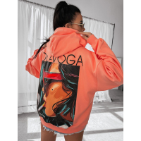 BLUZA DRESOWA DAMSKA OVERSIZE PRINT OLAVOGA COLLAGE ŁOSOŚ