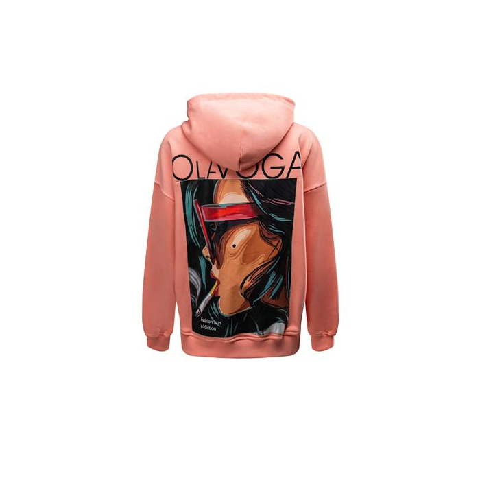 BLUZA DRESOWA DAMSKA OVERSIZE PRINT OLAVOGA COLLAGE ŁOSOŚ