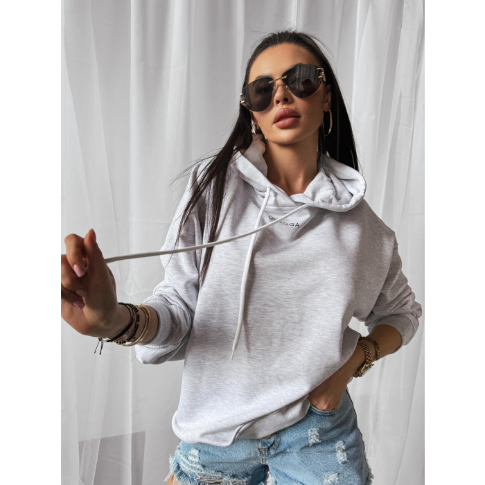 BLUZA DRESOWA DAMSKA OVERSIZE PRINT OLAVOGA COLLAGE GRAY