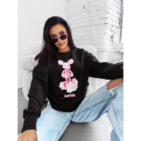 BLUZA DRESOWA DAMSKA PRINT OLAVOGA AZAELA BLACK