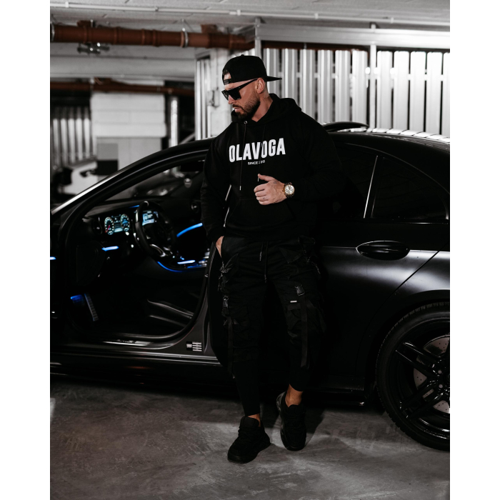 BLUZA MĘSKA BAWEŁNIANA OVERSIZE OLAVOGA MEN COLD BLACK