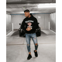 BLUZA MĘSKA BAWEŁNIANA OVERSIZE OLAVOGA MEN FORME BLACK