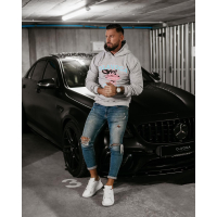 BLUZA MĘSKA BAWEŁNIANA OVERSIZE OLAVOGA MEN FORME GRAY