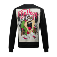 BLUZA MĘSKA BAWEŁNIANA SLIM PRINT MEN LUPUS BLACK