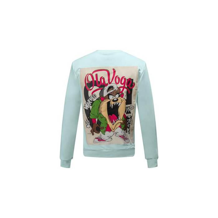 BLUZA MĘSKA BAWEŁNIANA SLIM PRINT MEN LUPUS MIĘTA