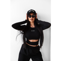 BLUZKA DAMSKA Z WISKOZY OLAVOGA ROSETT BLACK