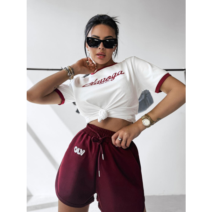 BLUZKA T-SHIRT DAMSKI LAMÓWKA OLAVOGA AVEN ECRU