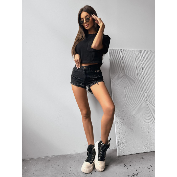 BLUZKA T-SHIRT DAMSKI OLAVOGA LITION BLACK