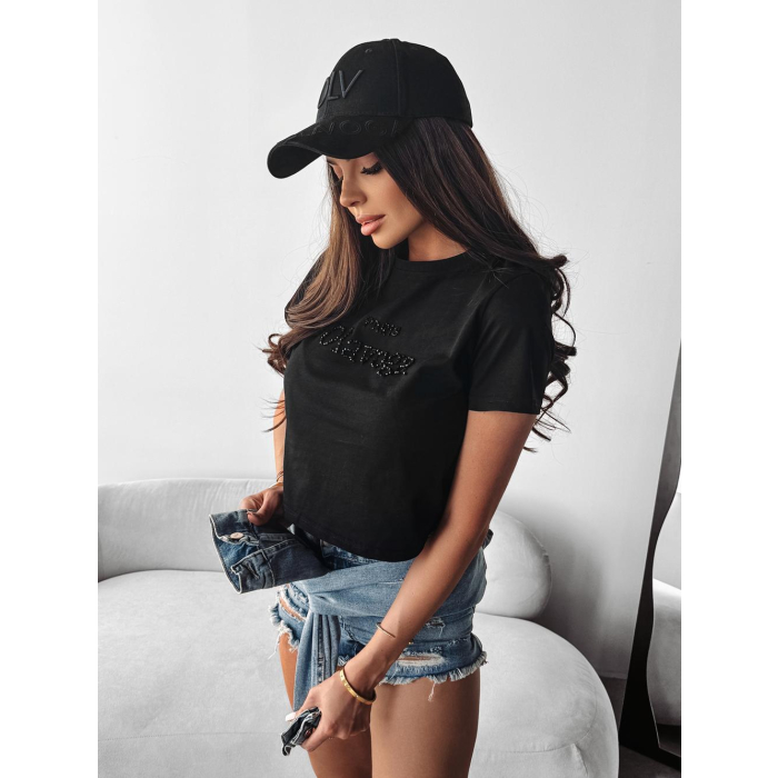 BLUZKA T-SHIRT DAMSKI OLAVOGA SMOKY ROSE BLACK