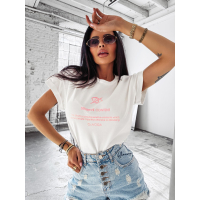 BLUZKA T-SHIRT DAMSKI OVERSIZE OLAVOGA GLASS ECRU