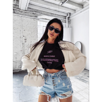 BLUZKA T-SHIRT DAMSKI OVERSIZE OLAVOGA GLASS BLACK