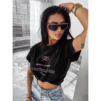 BLUZKA T-SHIRT DAMSKI OVERSIZE OLAVOGA GLASS BLACK