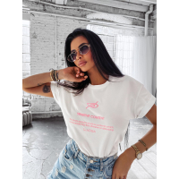 BLUZKA T-SHIRT DAMSKI OVERSIZE OLAVOGA GLASS ECRU