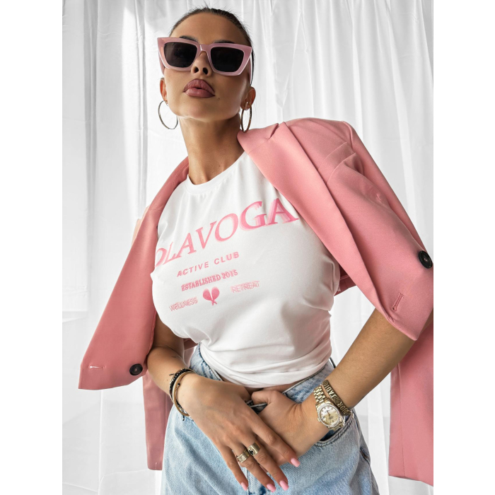 BLUZKA T-SHIRT DAMSKI OVERSIZE OLAVOGA IDYLLIC ECRU
