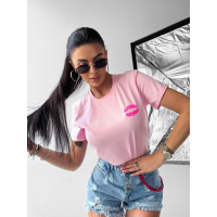 BLUZKA T-SHIRT DAMSKI OVERSIZE OLAVOGA MYSTICAL PINK