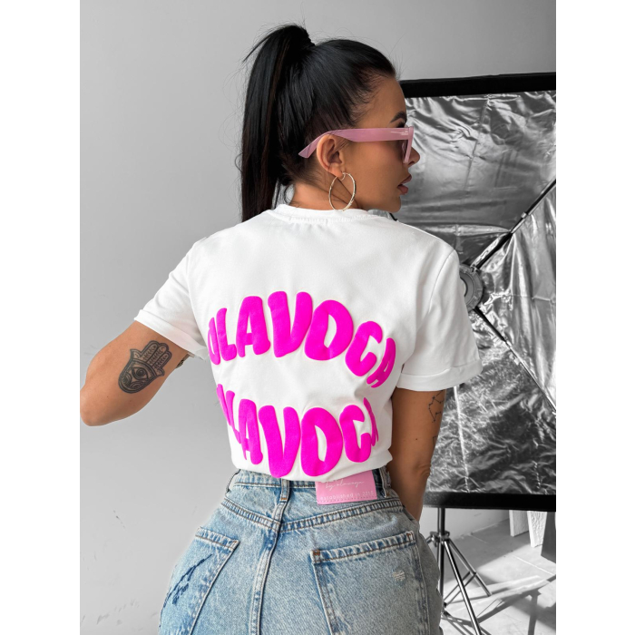 BLUZKA T-SHIRT DAMSKI OVERSIZE OLAVOGA MYSTICAL ECRU