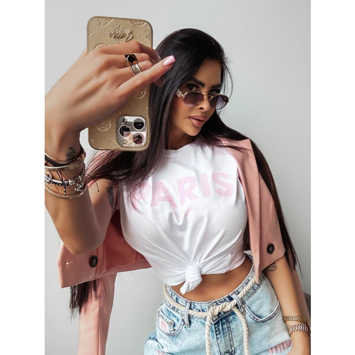 BLUZKA T-SHIRT DAMSKI OVERSIZE OLAVOGA PARIS NANTE ECRU
