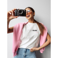 BLUZKA T-SHIRT DAMSKI OVERSIZE OLAVOGA PURNITO ECRU