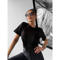 BLUZKA T-SHIRT DAMSKI OVERSIZE OLAVOGA SOFT ROSE BLACK