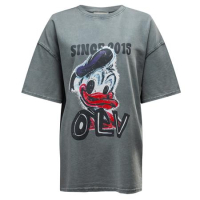 BLUZKA T-SHIRT DAMSKI OVERSIZE PRINT DONALD OLAVOGA MOSE LIGHT GRAY