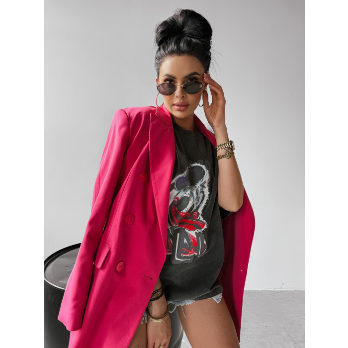 BLUZKA T-SHIRT DAMSKI OVERSIZE PRINT DONALD OLAVOGA MOSE DARK GRAY