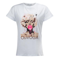 BLUZKA T-SHIRT DAMSKI OVERSIZE PRINT MARILYN MONROE OLAVOGA HENNESSY ECRU
