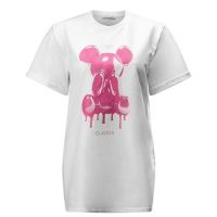 BLUZKA T-SHIRT DAMSKI OVERSIZE PRINT OLAVOGA GO ON ECRU