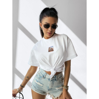 BLUZKA T-SHIRT DAMSKI OVERSIZE PRINT OLAVOGA INVIS WHITE