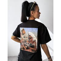 BLUZKA T-SHIRT DAMSKI OVERSIZE PRINT OLAVOGA INVIS BLACK