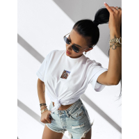 BLUZKA T-SHIRT DAMSKI OVERSIZE PRINT OLAVOGA INVIS WHITE